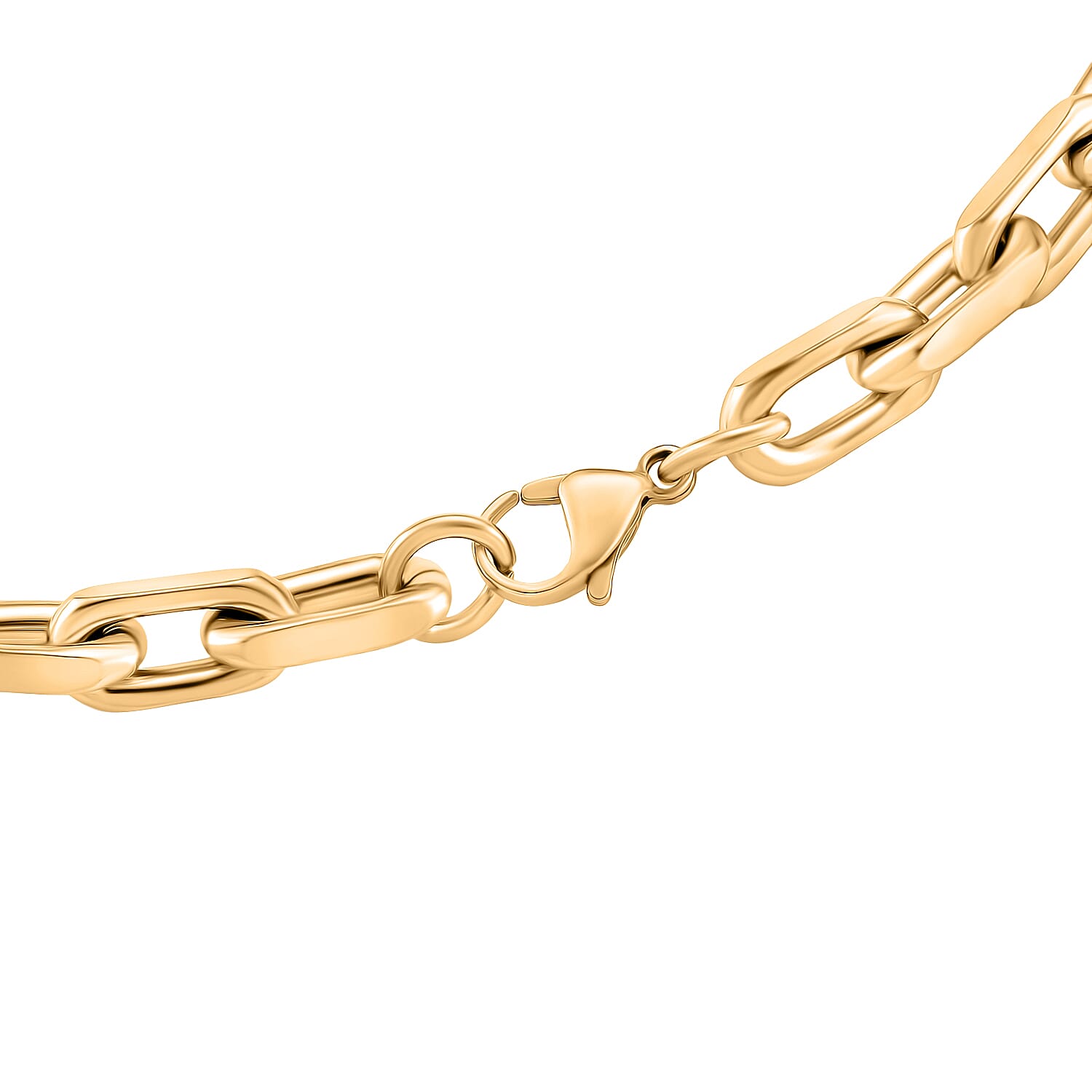 Designer Inspired - Cable Necklace (Size - 20) with Lobster Clasp in Yellow Gold Tone