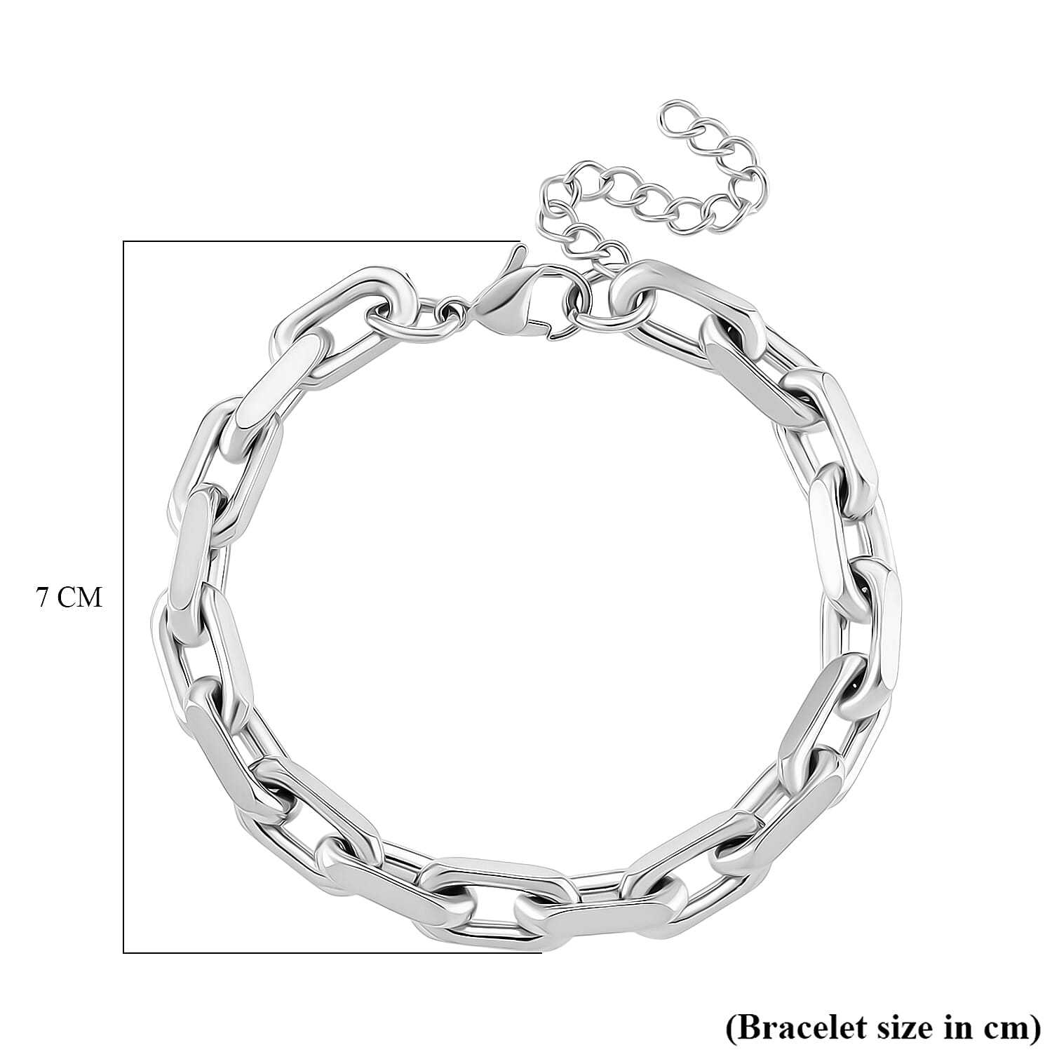 Cable Bracelet (Size - 7.5 + 1.5 Ext) with Lobster Clasp