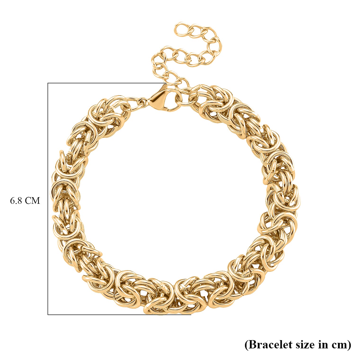 Biggest Deal of 2025- Byzantine Bracelet (Size - 7.5 - 1.5 Ext) with Lobster Clasp