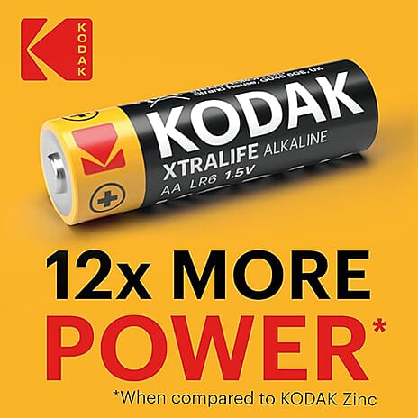 Kodak Xtralife Alkaline Batteries - Pack of 36 (24xAA, 12xAAA) Expiry Date- 01-2034