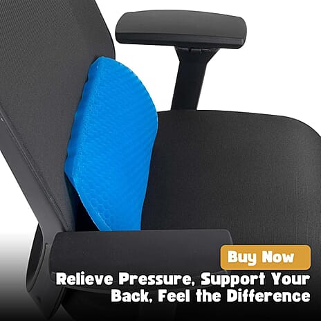 Vivamore Gel Waist Seat Cushion with Cover - Blue