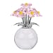 7-Head Crystal Glass Flower Decor - Pink