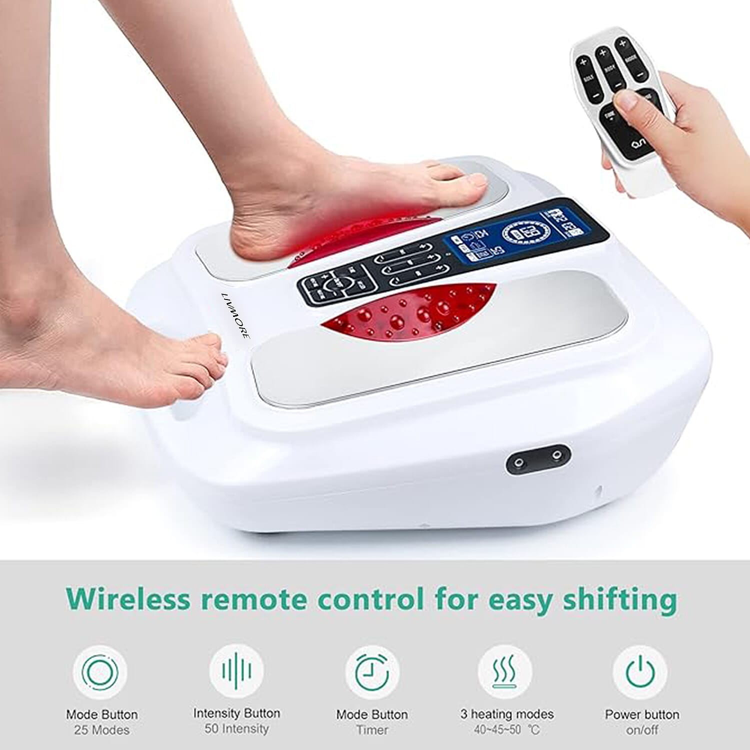 LIVMORE EMS Heating Foot Care Massager