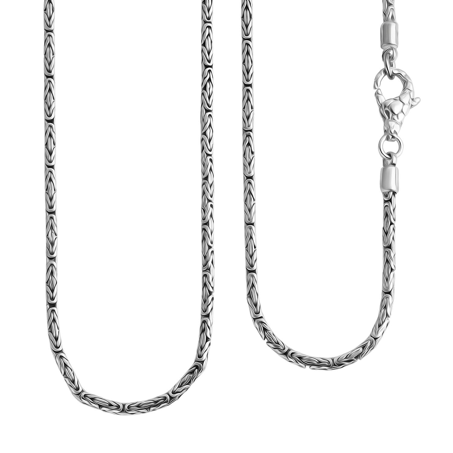 Royal Bali Collection Sterling Silver Borobudur Necklace (Size - 30) with Lobster Clasp, Silver Wt. 29.90 Gms.