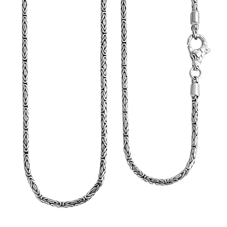 Royal Bali Collection Sterling Silver Borobudur Necklace (Size - 30) with Lobster Clasp, Silver Wt. 29.90 Gms.