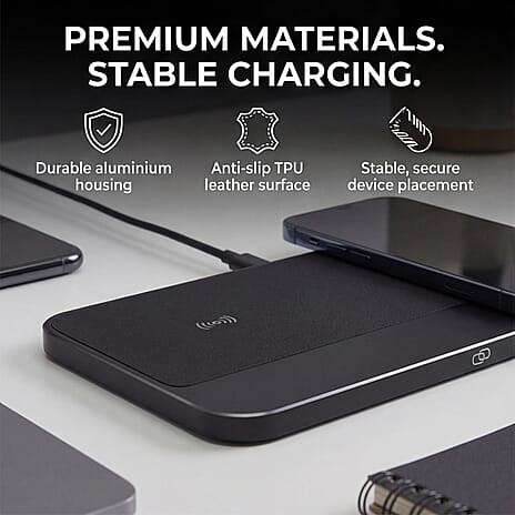Hybrid 15W Premium Dual Wireless Charging Pad - Grey