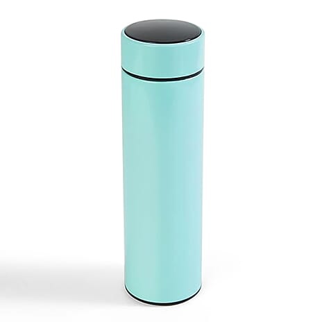 Smart Vacuum Flask with Temp Display (450ml) - Sky Blue