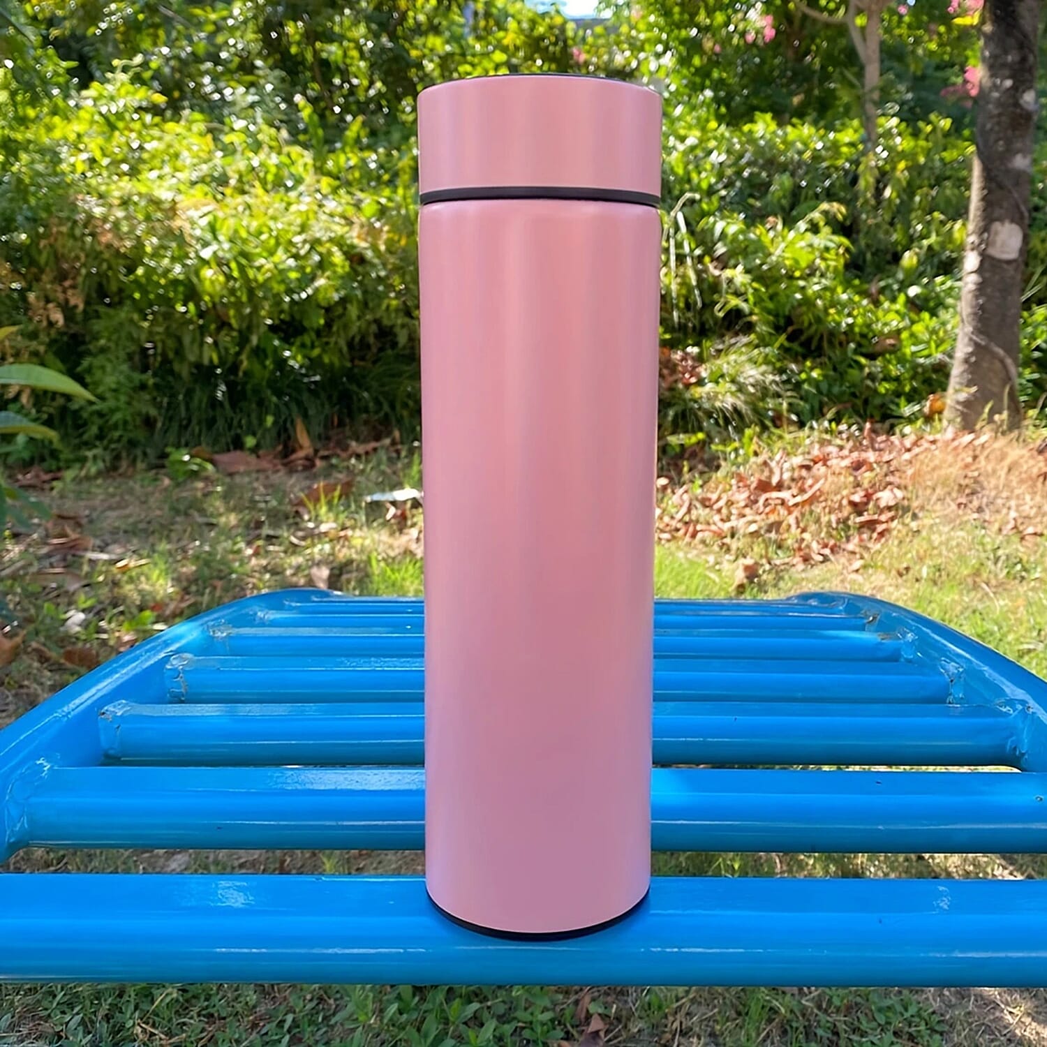 Smart Vacuum Flask with Temp Display (450ml) - Pink