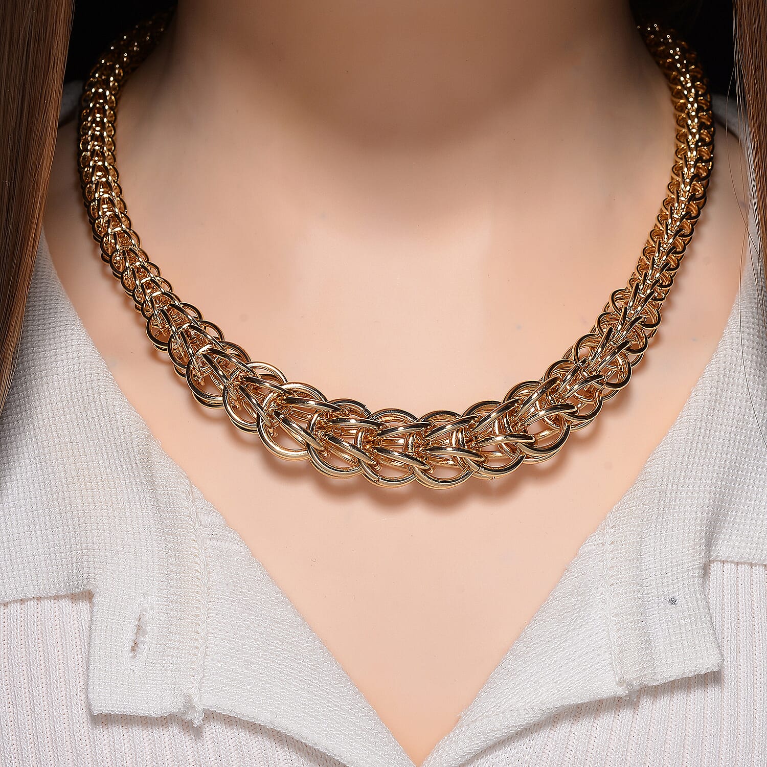 Close out Deal- Designer Inspired Byzantine Necklace (Size - 18 - 3 Ext)