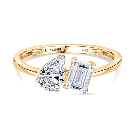 Luxuriant Lab Grown Diamond Ring in 18K YG VermeilSterling Silver  1.000  Ct.