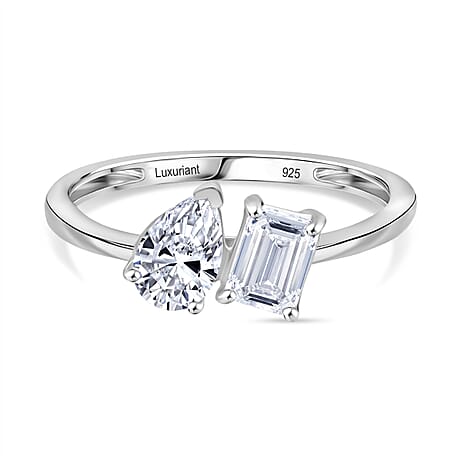 Luxuriant Lab Grown Diamond Ring in Rhodium OverlaySterling Silver  1.000  Ct.