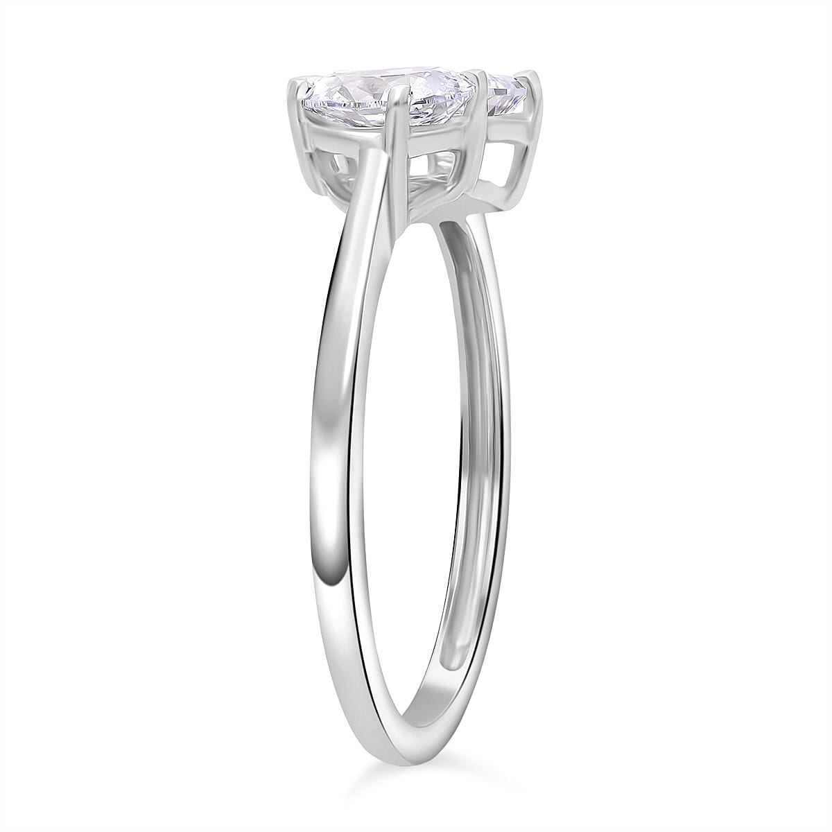 Luxuriant Lab Grown Diamond Ring in Sterling Silver