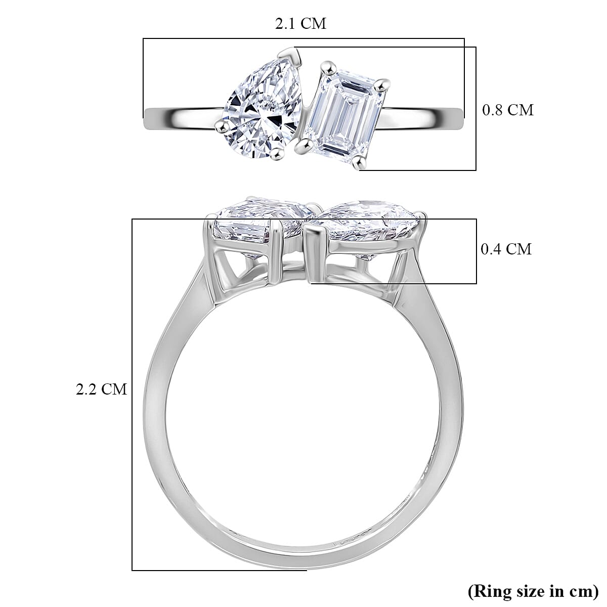 Luxuriant Lab Grown Diamond Ring in Sterling Silver