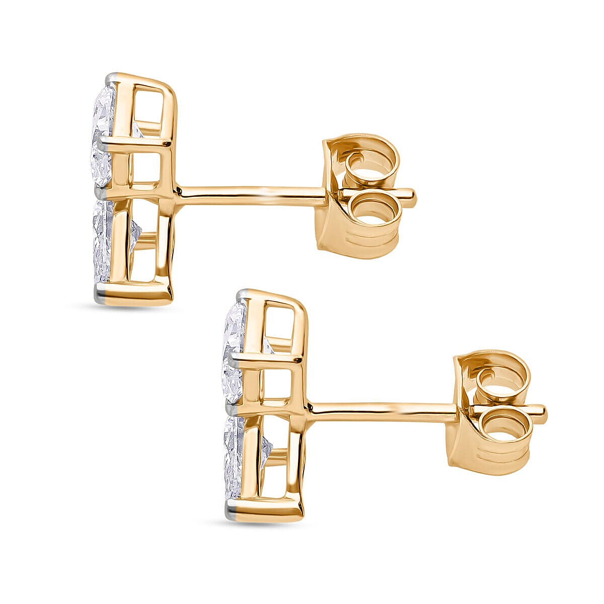 Luxuriant Lab Grown Diamond Earring in 18K YG VermeilSterling Silver  1.000  Ct.