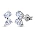 LUXURIANT The TOI ET MOI 1 Ct. Lab Grown Diamond Oval-Cut and Pear-Cut Earring in Rhodium Overlay Sterling Silver