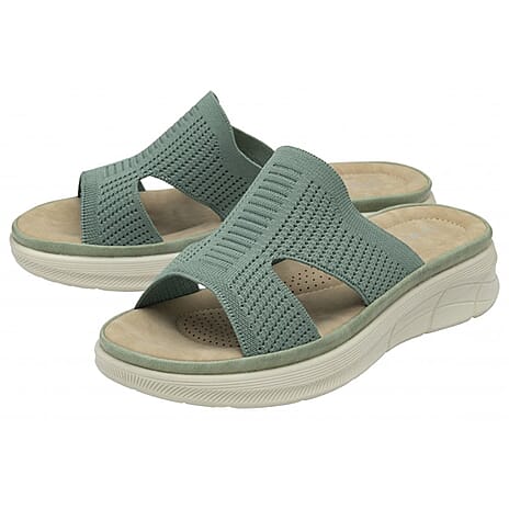Dunlop Womens Wren Comfortable Casual Sandals (Size 5) - Sage Green