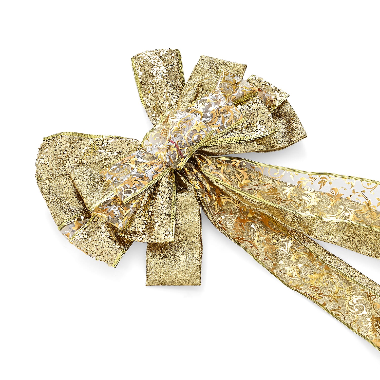 Christmas Tree Top Bow (135 x 33 cm) - Gold