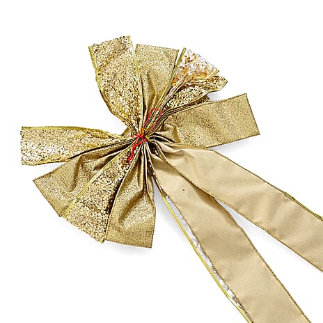 Christmas Tree Top Bow (135 x 33 cm) - Gold