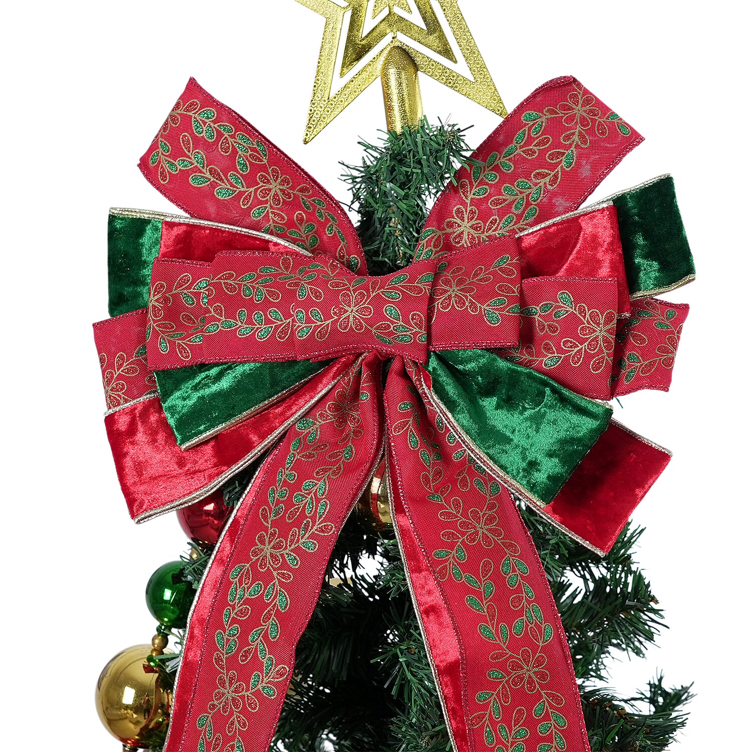 Christmas Ornament (Size - One Size) - Red Green & Gold