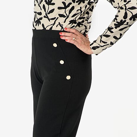 Anamor Knitted Jean and Pant-Trouser (Size - 14) - Black