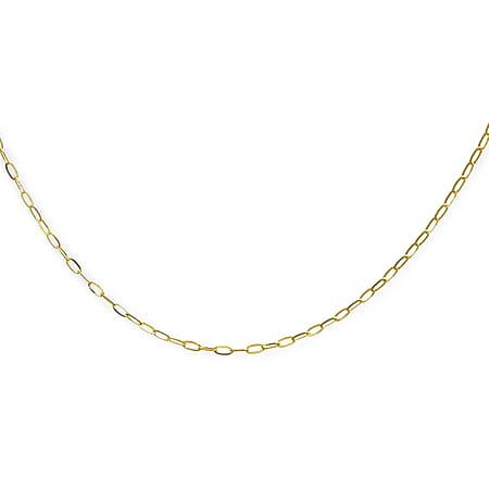 Maestro Collection - 9K Yellow Gold Paperclip Necklace (Size - 20) with Spring Ring Clasp