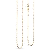 Maestro Collection - 9K Yellow Gold Paperclip Necklace (Size - 20) with Spring Ring Clasp