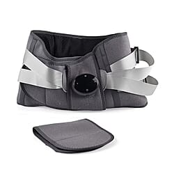 LIVMORE Rechargeable Waist Massager with Heat and Vibration Therapy - Grey