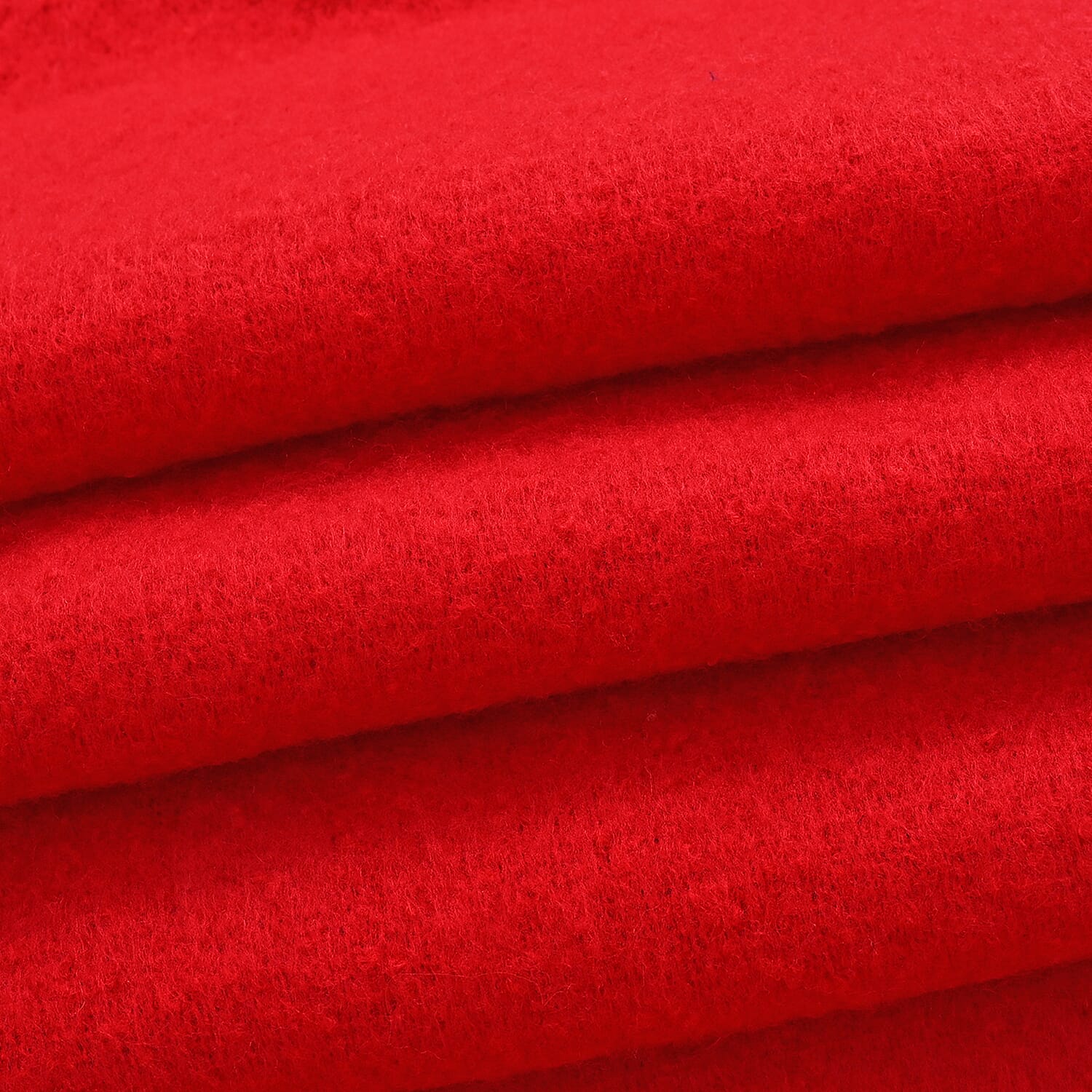 Soft Touch Large Tassle Scarf (190 x 40 cm) - Red