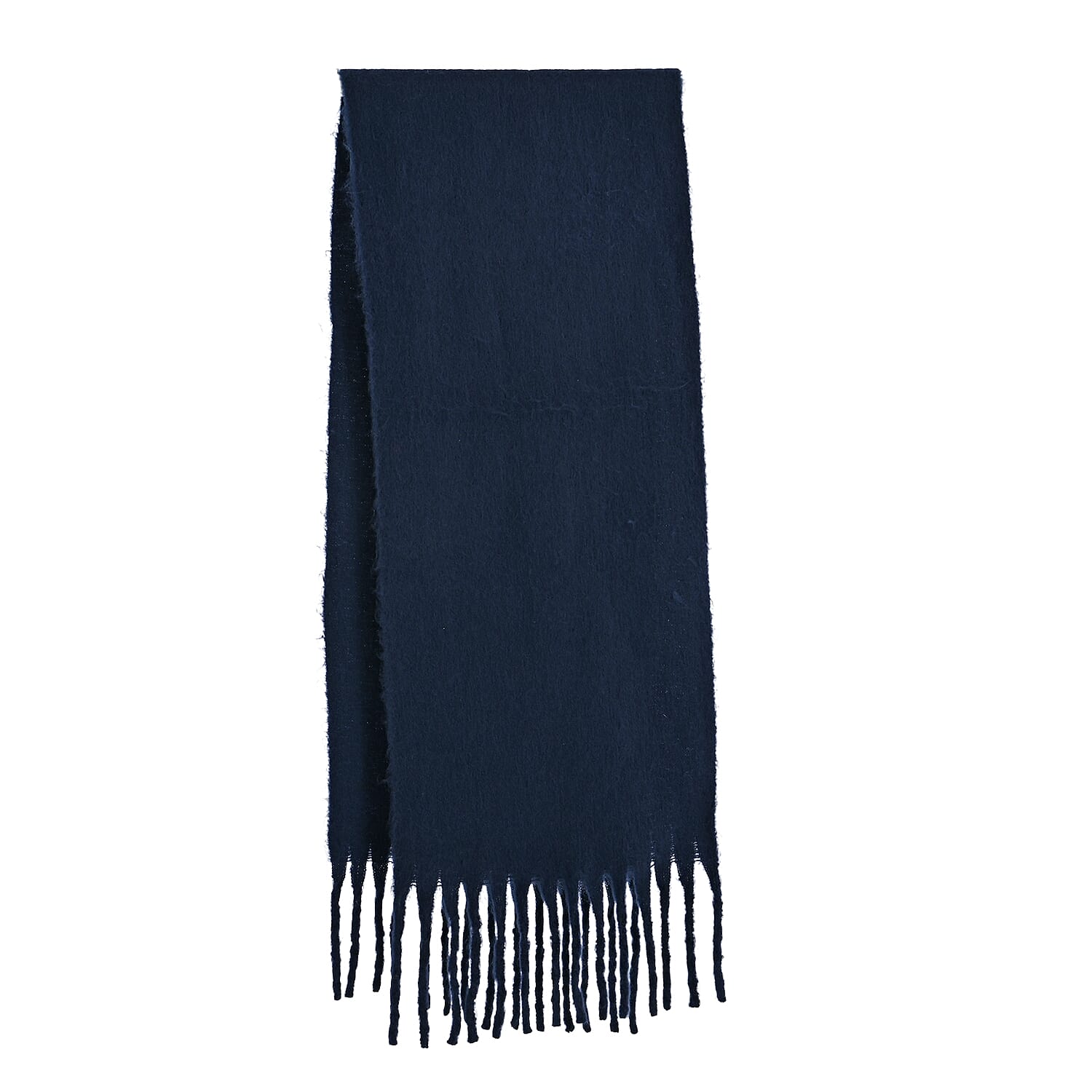 Soft Touch Large Tassle Scarf (190 x 40 cm) - Navy