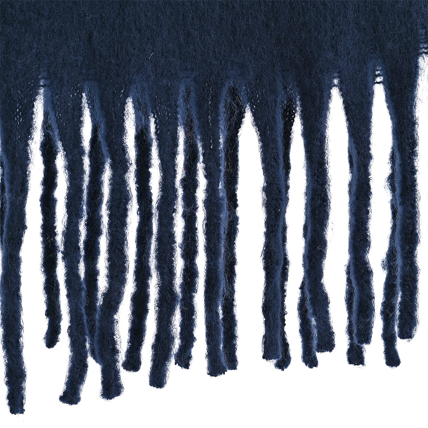 Soft Touch Large Tassle Scarf (190 x 40 cm) - Navy