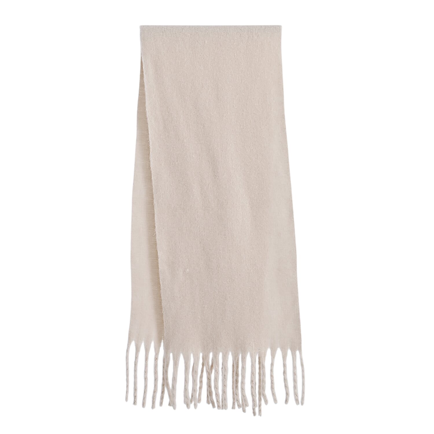 Soft Touch Large Tassle Scarf (190 x 40 cm) - Off-White