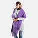 Soft Touch Large Tassle Scarf (190 x 40 cm) - Purple
