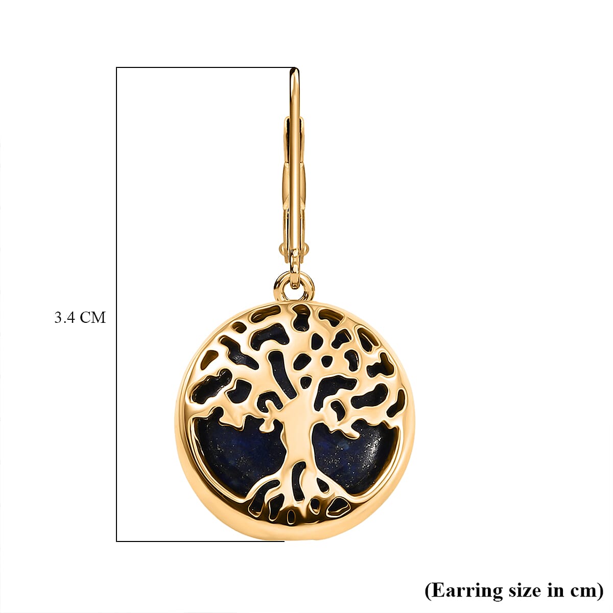 Natural Lapis Lazuli Earring with Lever Back 25.49 Ct. Natural Lapis Lazuli Earring with Lever Back 25.49 Ct.