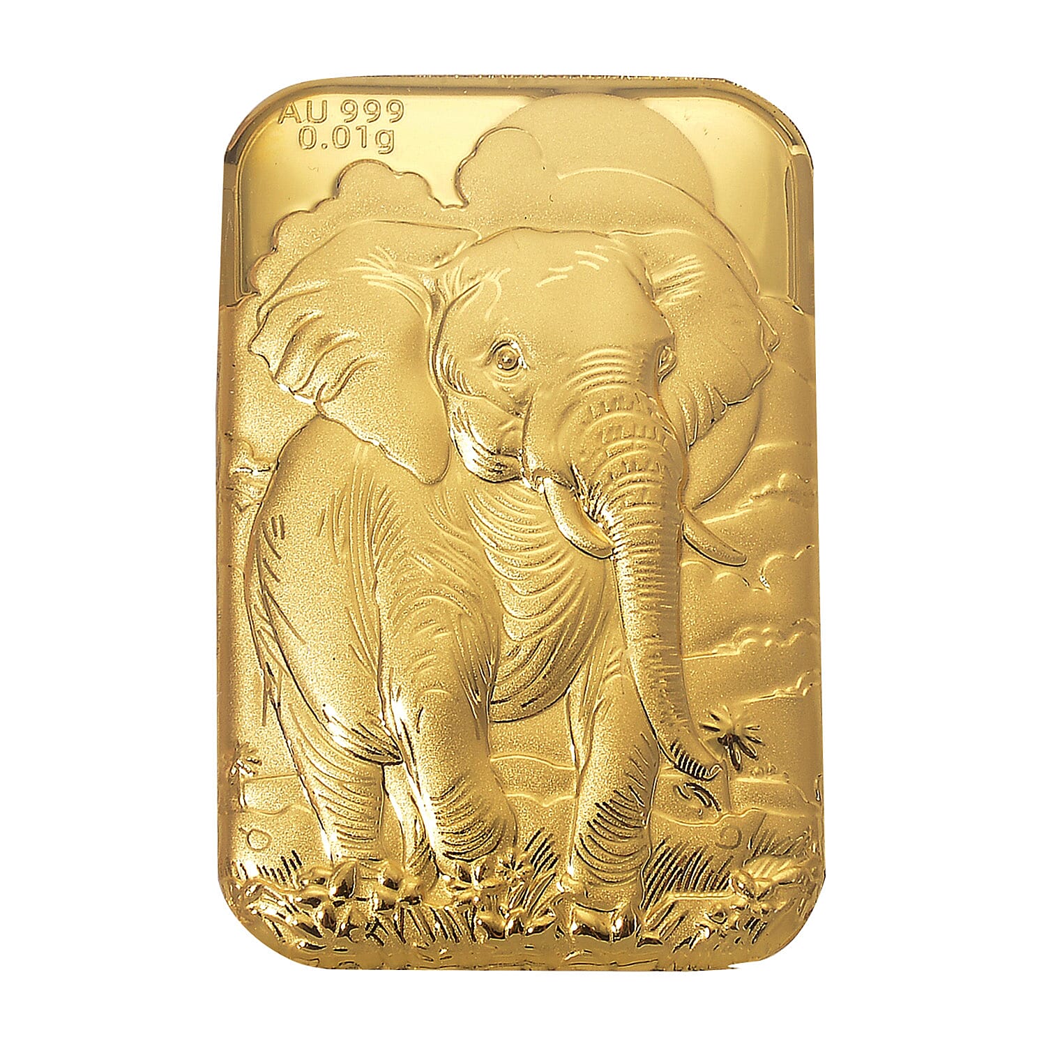 24K Yellow Gold (99.99% Purity) Elephant Embossment Gold