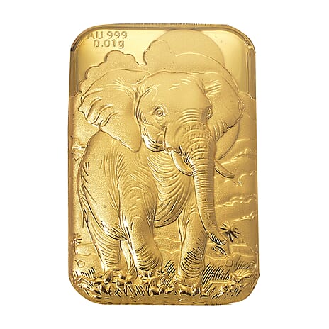 24K Yellow Gold (99.99% Purity) Elephant Embossment Foil