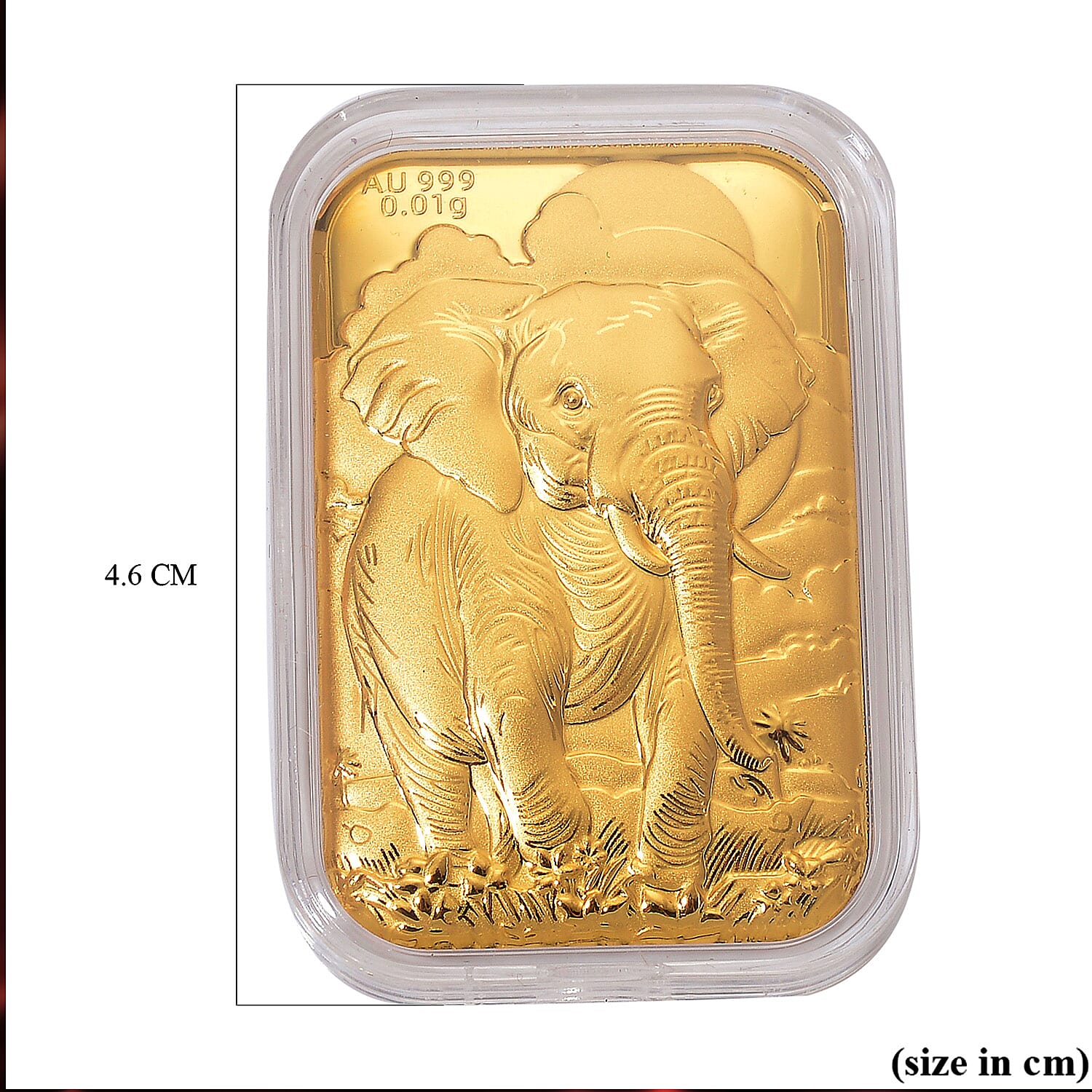 24K Yellow Gold (99.99% Purity) Elephant Embossment Gold