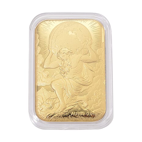 24K Yellow Gold (99.9% Purity) Atlas Embossed Collectable