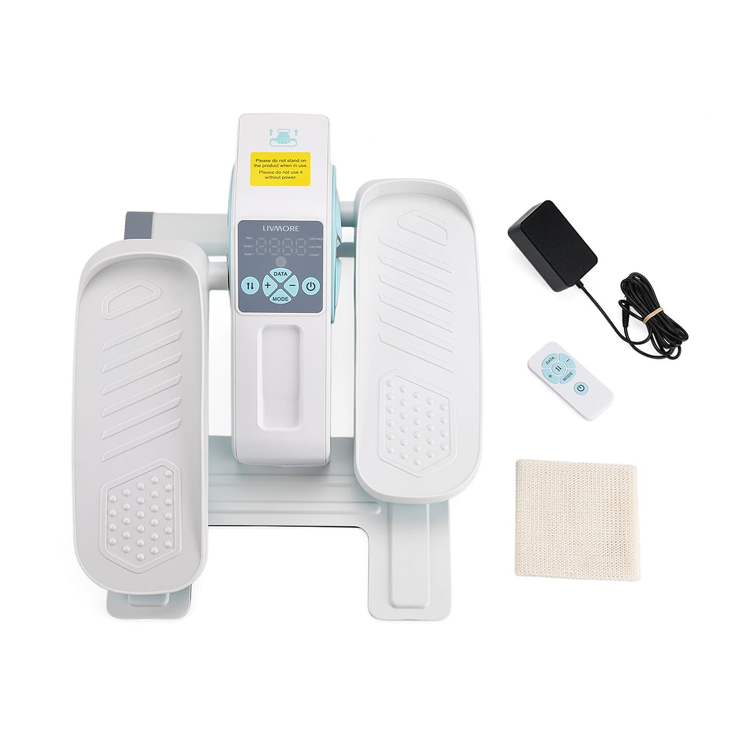 LIVEMORE Electric Stepper with LCD Display & Remote - White