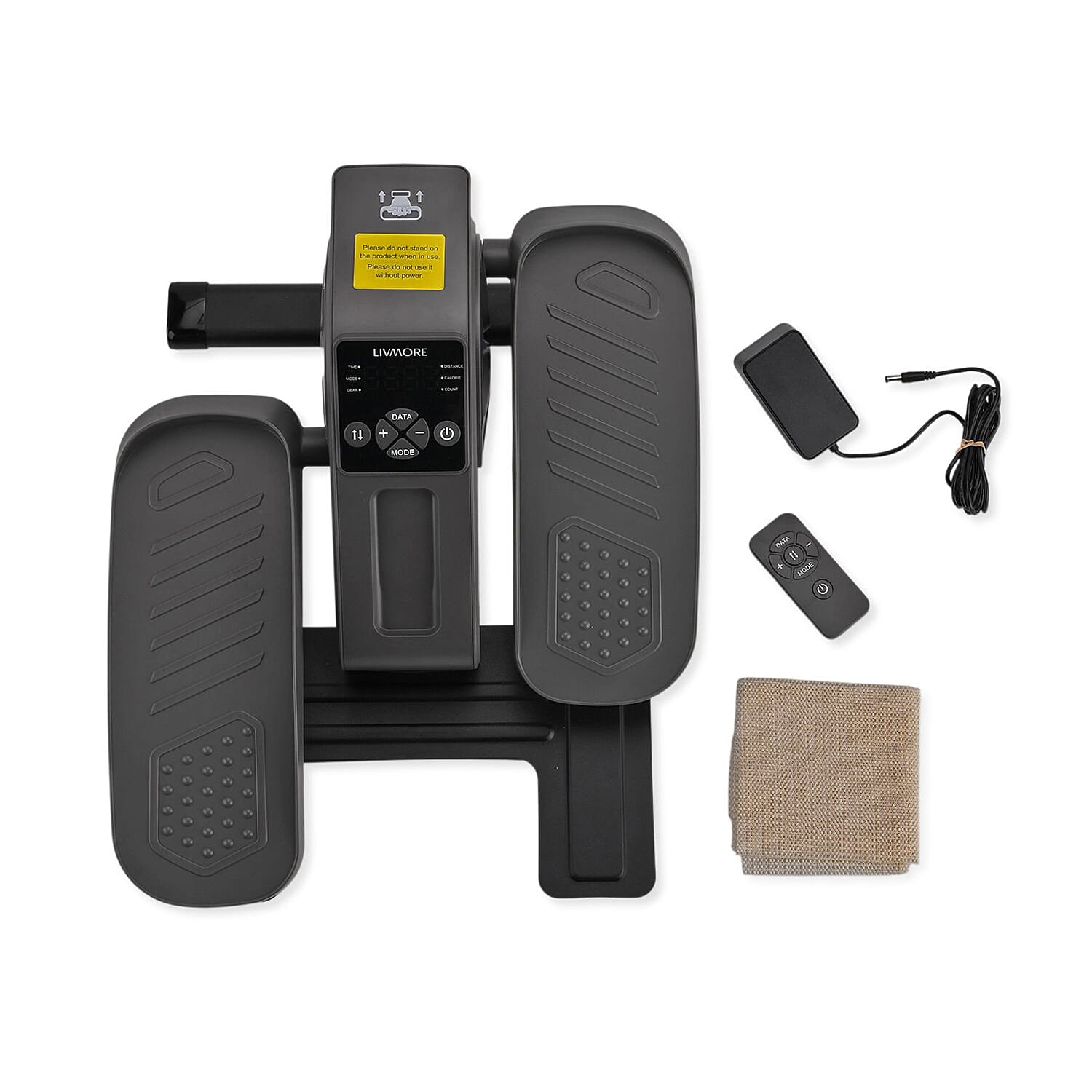 LIVEMORE Electric Stepper with LCD Display & Remote - Black