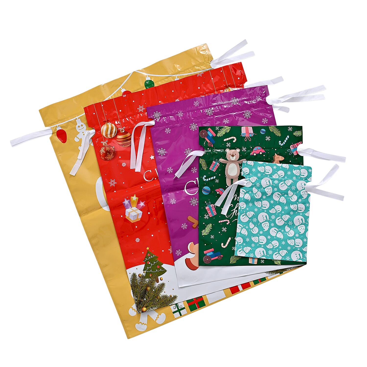 Christmas Essential - Set of 30 Christmas Drawstring Gift Bags