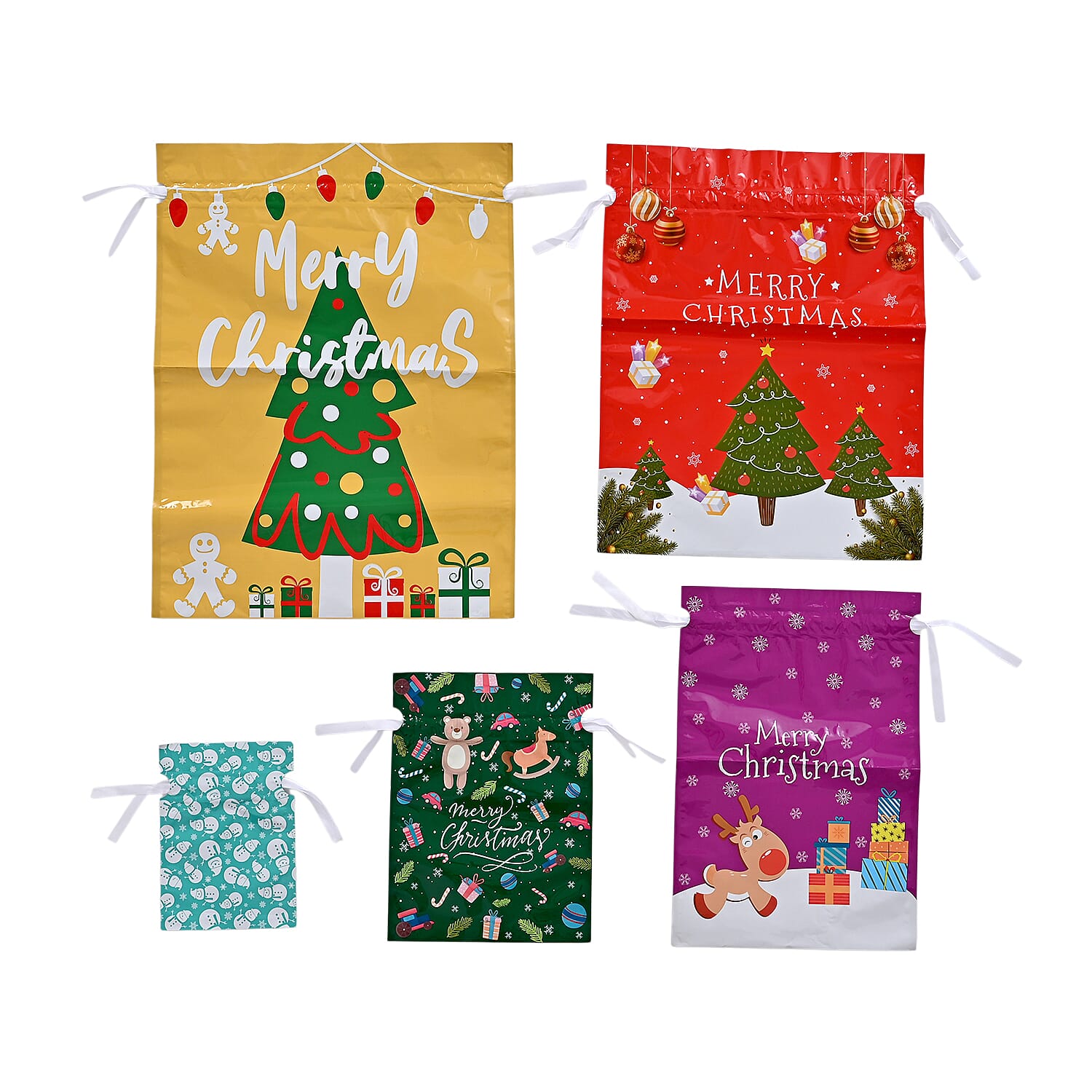 Christmas Essential - Set of 30 Christmas Drawstring Gift Bags