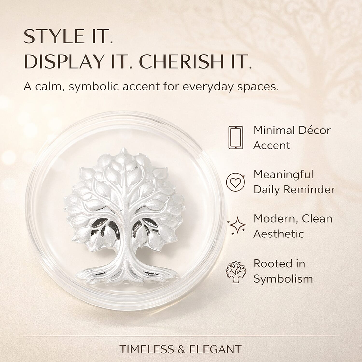 999 White Silver Bar Tree of Life