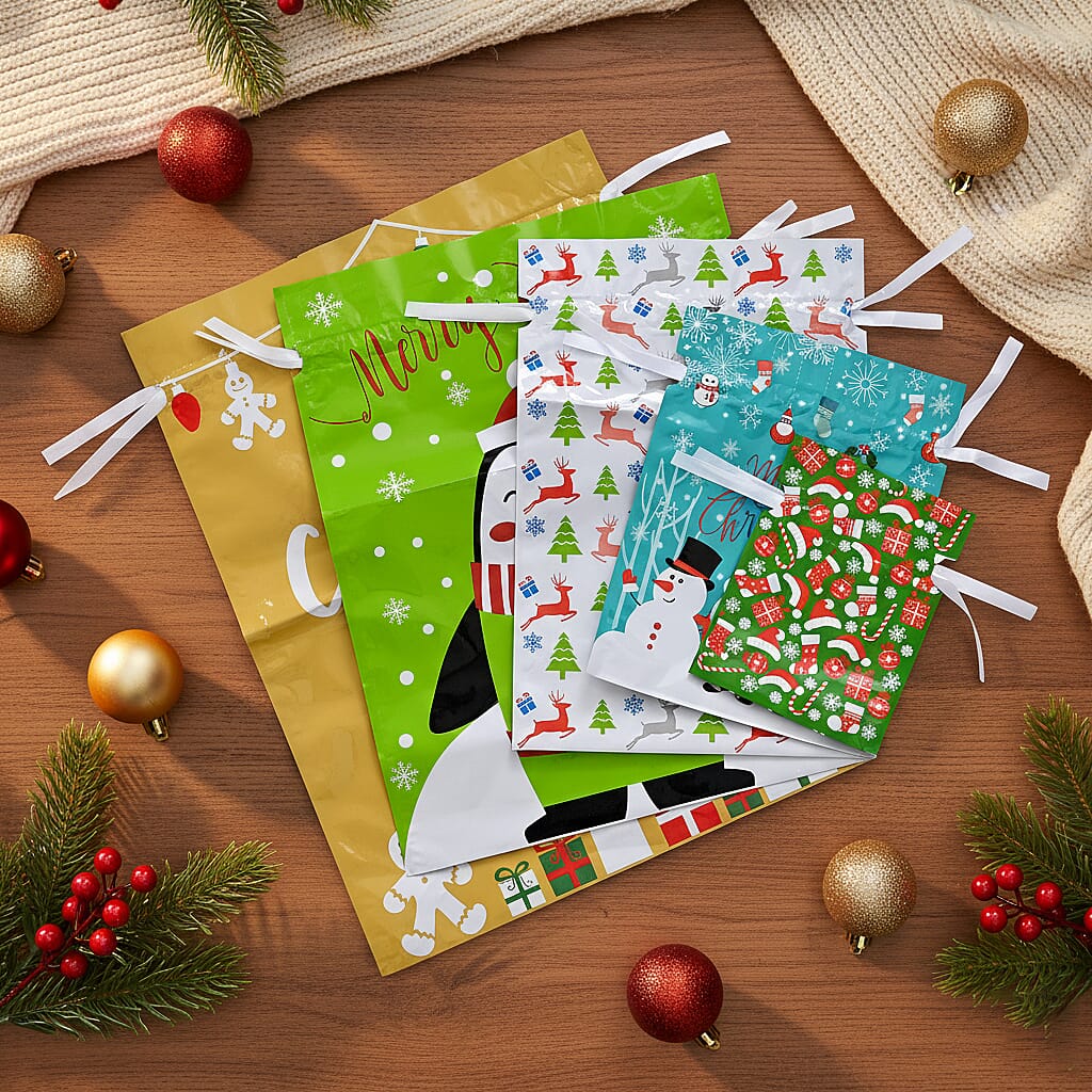 Christmas Essential - Set of 30 Christmas Drawstring Gift Bags