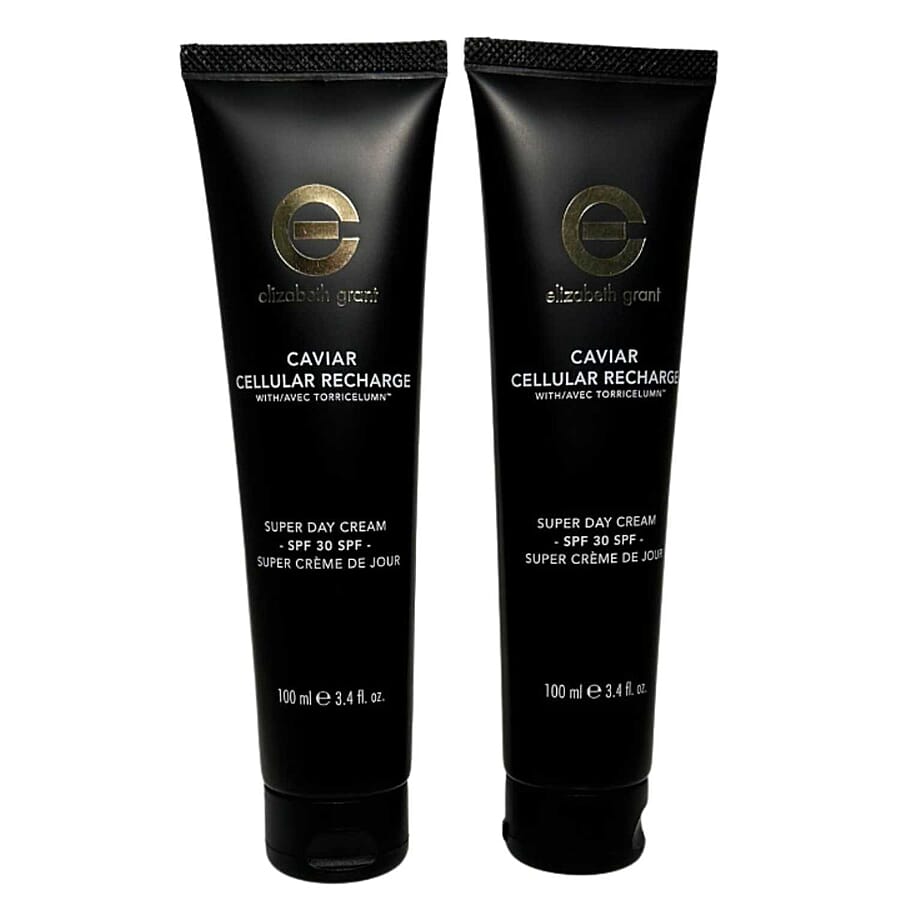 Elizabeth Grant Caviar Cellular Recharge Super Day Cream With SPF30 Duo Bundle - 100ml each