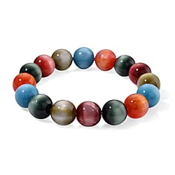 Cats Eye Style Beads Bracelet (Size 7.5 Strechable) 120.00 Ct.