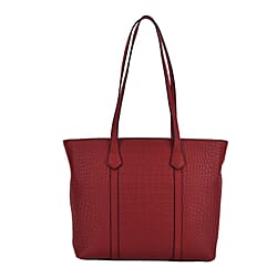 Genuine Leather Classic Tote Bag - Green