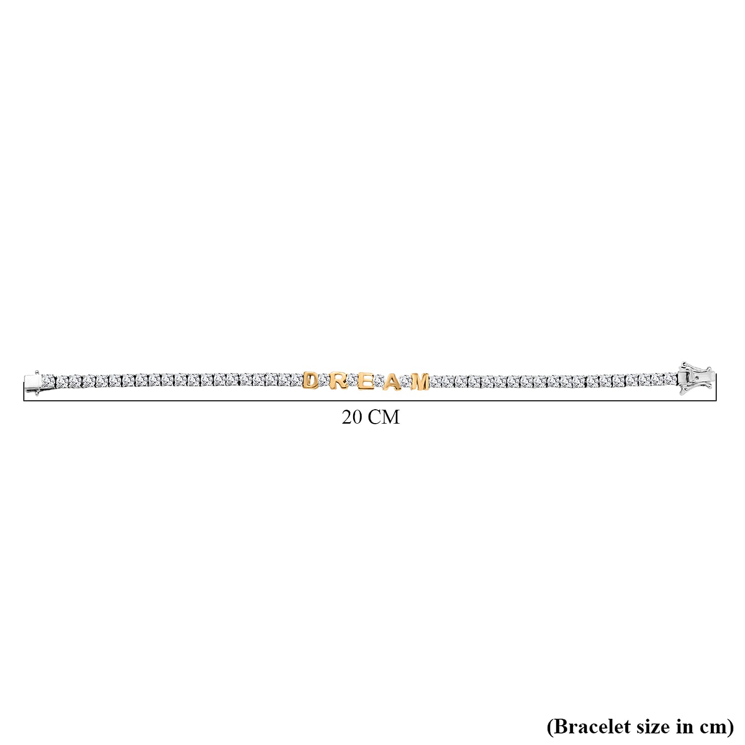 D’joy Moissanite Cluster Bracelet (Size - 7.5) Sterling Silver, Silver Wt.7.5 Gms  6.678  Ct.