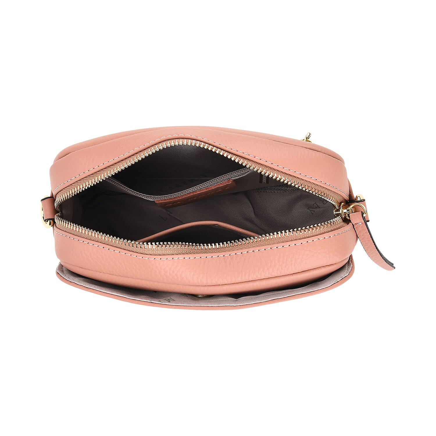 La Marey Genuine Leather Sling Crossbody Bag - Pink