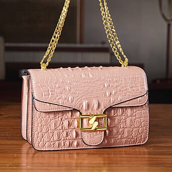 https://tjcuk.sirv.com/Products/82/1/8214473/La-Marey-Genuine-Leather-Crossbody-Bag-with-Chain-Strap-120-cm-Pink_8214473_1.jpg?w=342&h=342