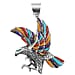 Santa Fe Collection 1.3 Ct. Blue Turquoise Hawk Bird Pendant in Sterling Silver